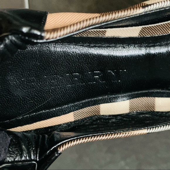 BURBERRY All leather Nova Check/Patent Leather Ballet Flats - Picture 8 of 8